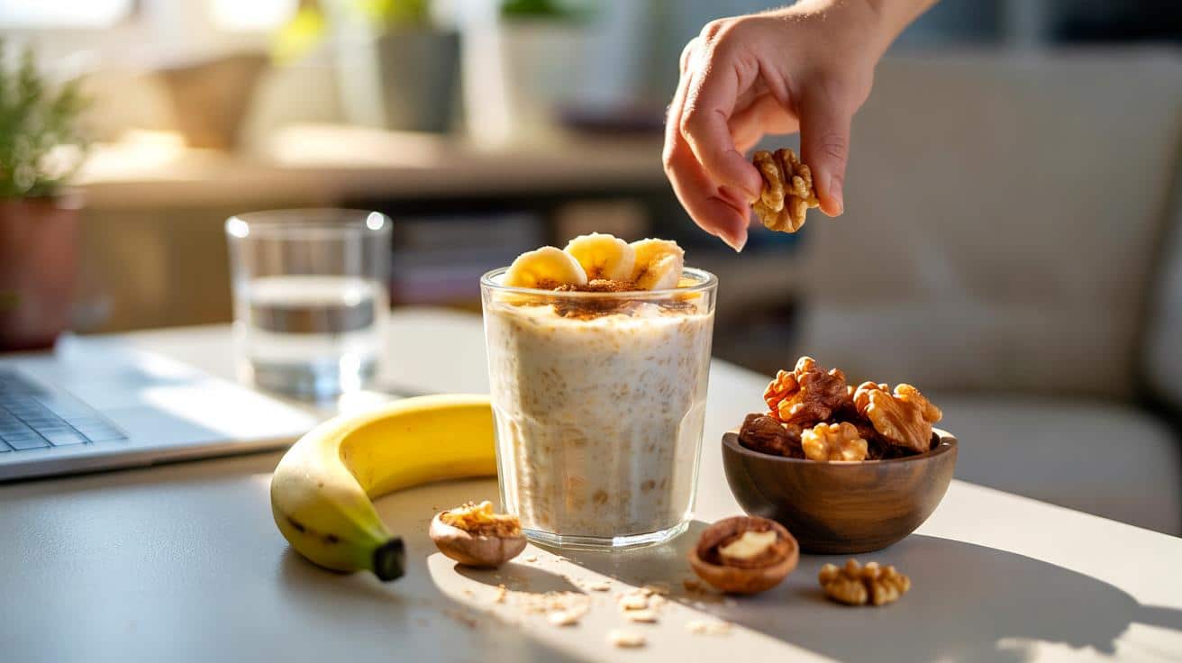 Si a media mañana te tiembla el estómago, estos 3 alimentos te salvan: avena, plátano y nueces