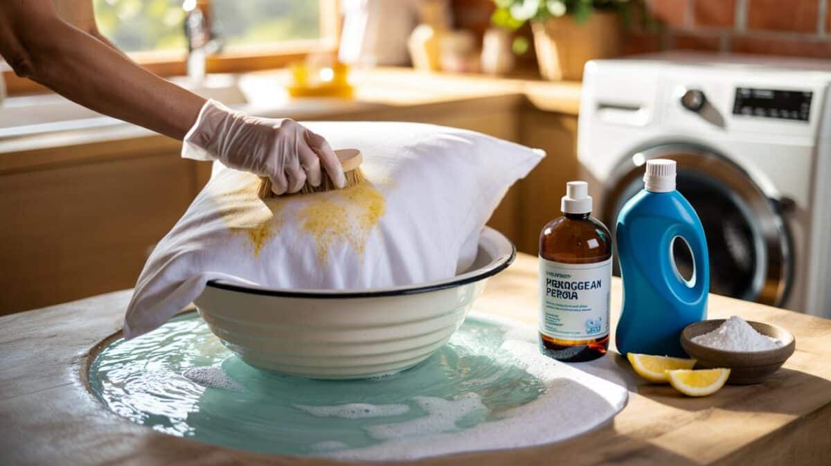 Si tus fundas de almohada amarillean, prueba lo de nuestras madres: agua oxigenada y detergente