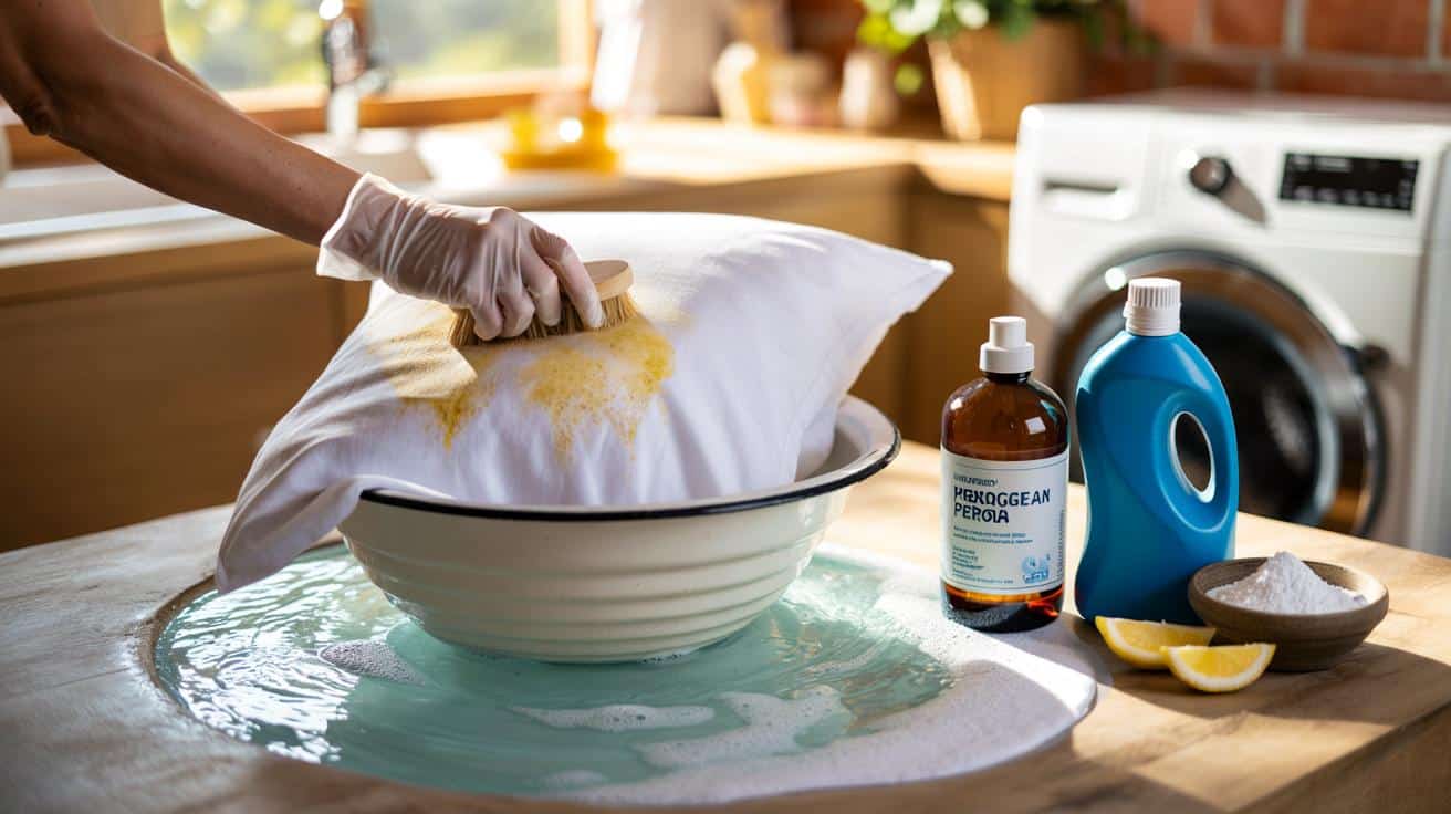 Si tus fundas de almohada amarillean, prueba lo de nuestras madres: agua oxigenada y detergente