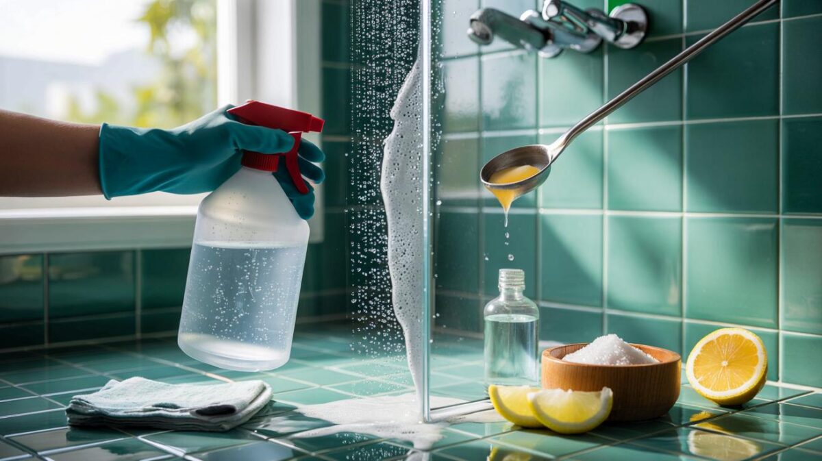 ¿Tu mampara siempre con marcas? Un ingeniero químico revela el truco de 500 ml y 1 cucharadita